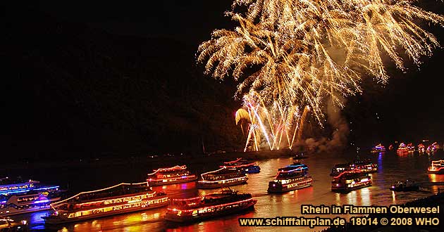 Feuerwerk-Schifffahrt Rhein in Flammen Oberwesel