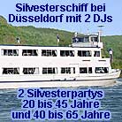 Silvester-Partyschiff Dsseldorf am Rhein