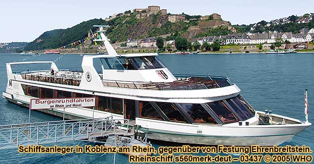 Schiffsanleger in Koblenz am Rhein