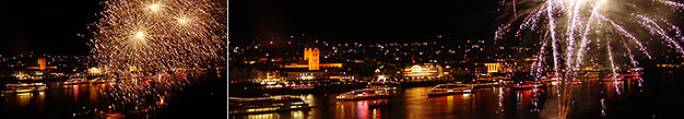 Rheinschifffahrt Feuerwerk Weinfest Boppard am Rhein
