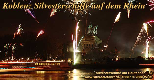 Silvester-Partyschiffe Koblenz am Rhein