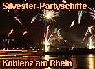 Silvester-Partyschiffe Koblenz am Rhein