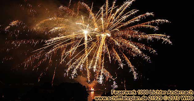 Andernach Feuerwerk Schifffahrt Fest der 1000 Lichter