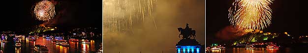 Rheinschifffahrt Feuerwerk Rhein in Flammen Koblenz