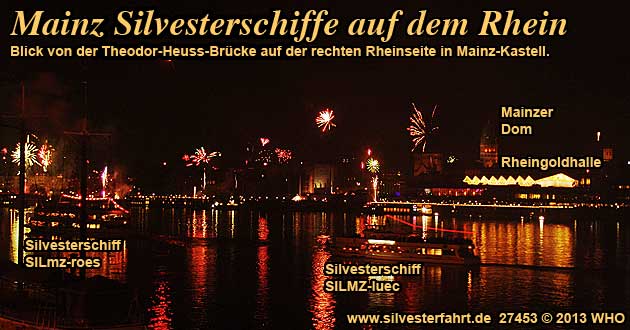 Silvester-Partyschiffe Mainz am Rhein