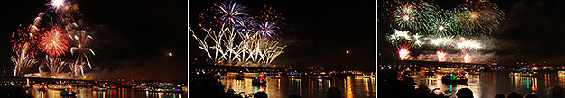 Duisburger Hafenfest Ruhrort in Flammen Feuerwerk-Schifffahrt Duisburg am Rhein