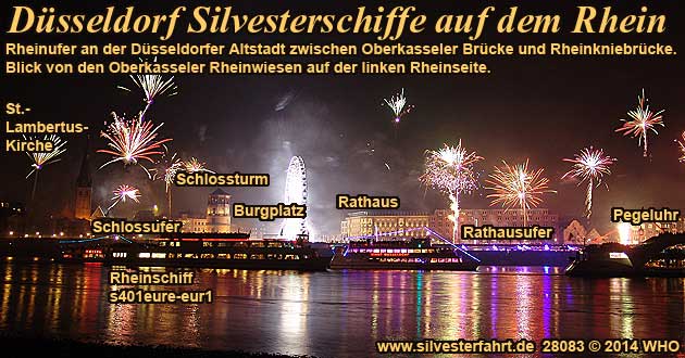 Silvester-Partyschiff Düsseldorf am Rhein