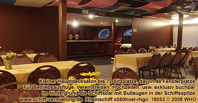 Rheinschiff s560hoel-rhgo Kleiner Hauptdecksalon mit Schiffsbar