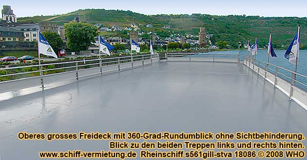 Rheinschiff s561gill-stva oberes Freideck