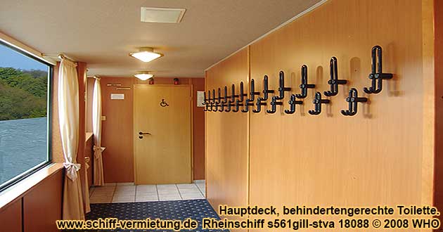Rheinschiff s561gill-stva Hauptdeck, behindertengerechte Toilette