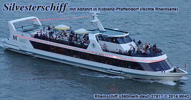 Rheinschiffahrt s560merk-deut Koblenz Lahnstein Braubach Boppard Loreley Andernach