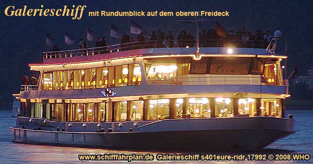 Galerieschiff s401eure-ridr Rheinschiff Rhein Niederrhein Mittelrhein